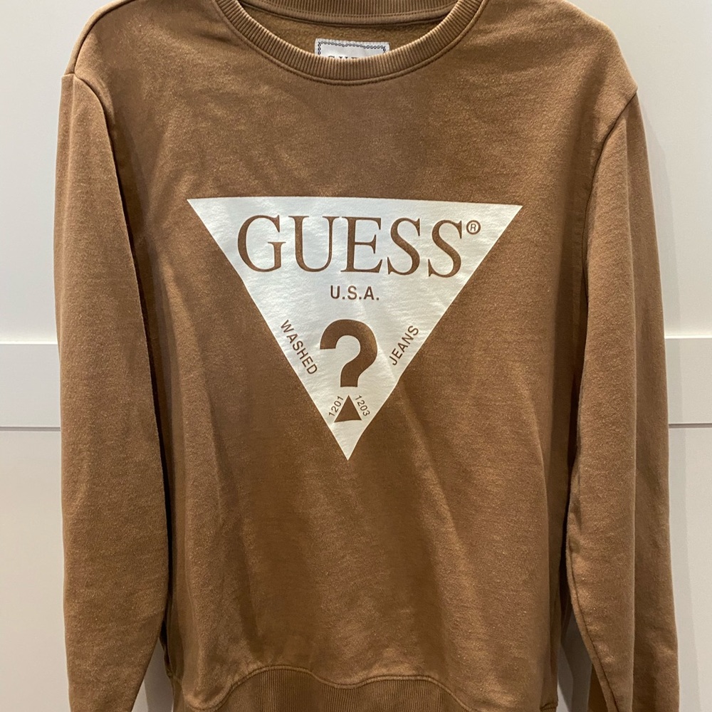 Guess brown crew neck